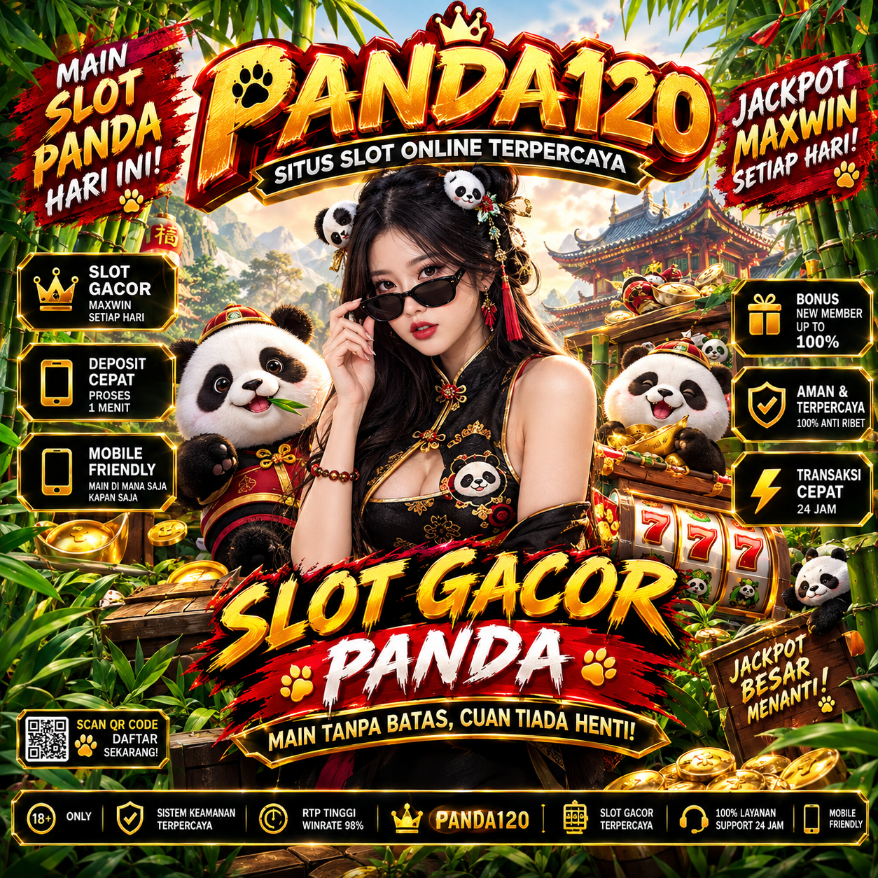 PANDA40 ♇ Pucuk Daun Emas Harta Karun Harian Siap Buka