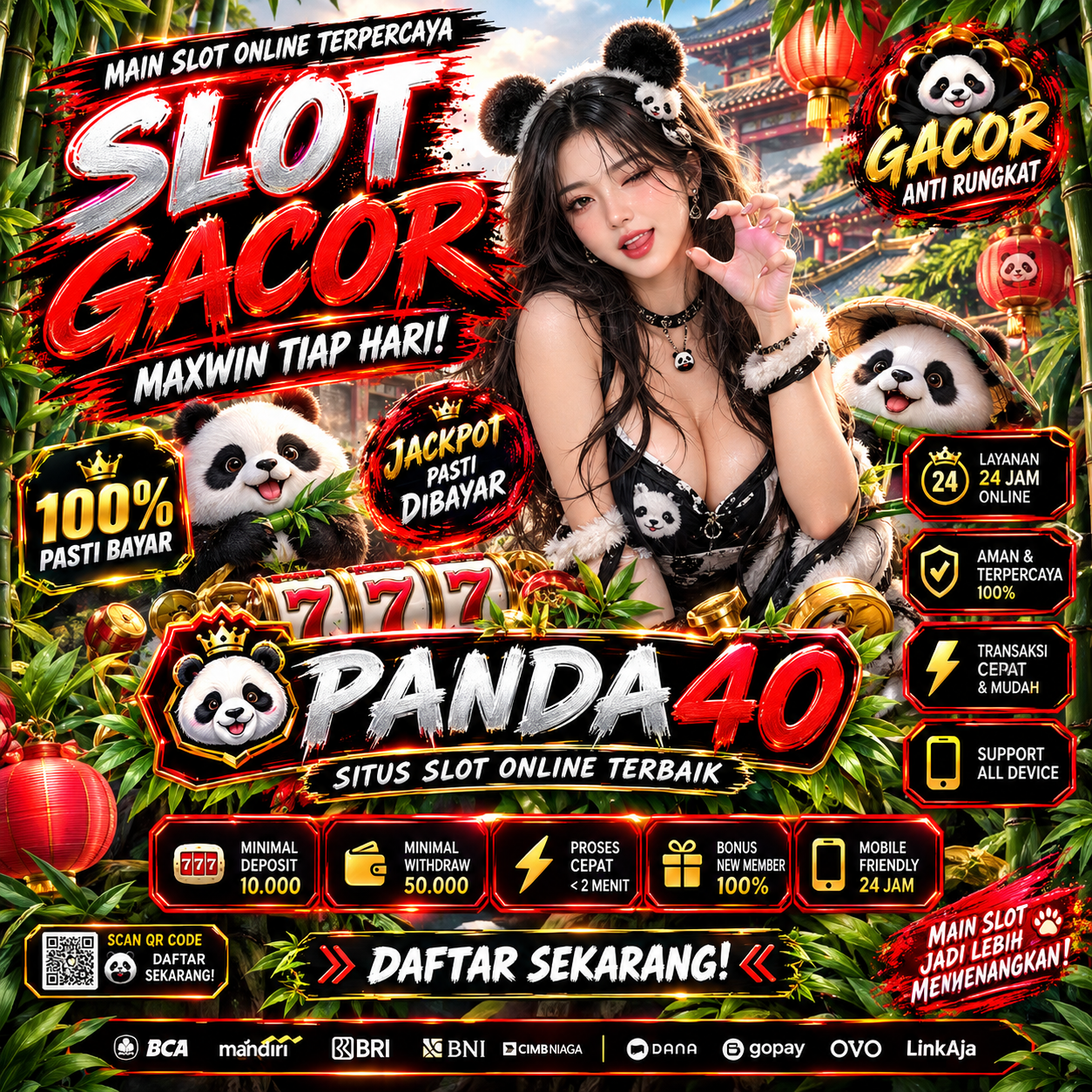PANDA40 ⟅ Yin Yang Oriental Perubahan Tenang Imbalan Melimpah